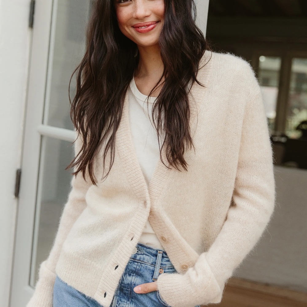 Jenni Kayne NWT Boyfriend Cardigan in Sand, XS